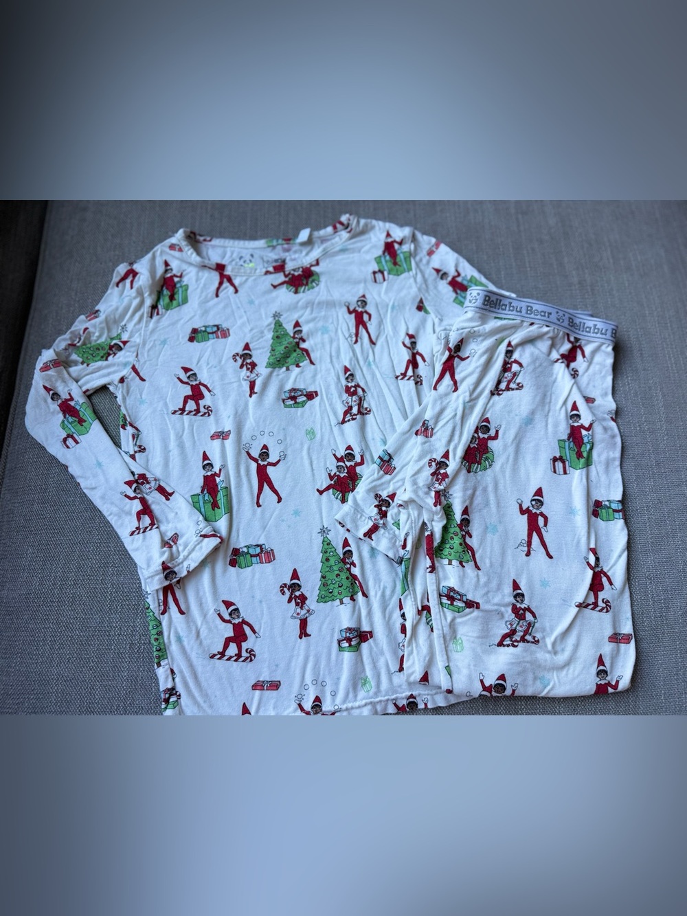 Bellabu bear Kids Elf on the Shelf Pajama Set